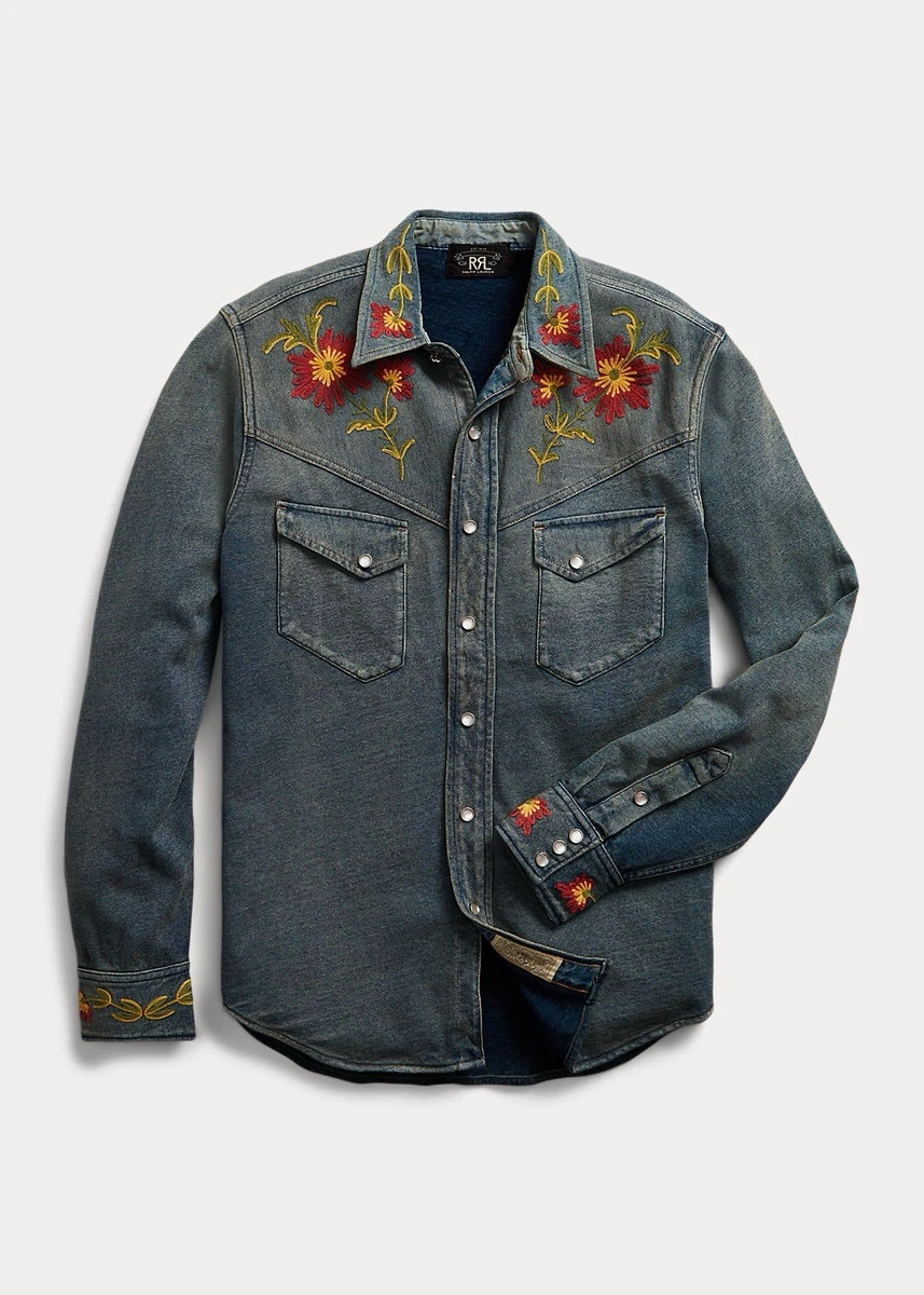 RRL Denim Casual Button-Down Shirts for Men for sale - eBay