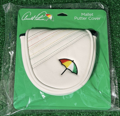 PRG Originals Arnold Palmer Mallet Putter Headcover w/ Magnet Closure White, New