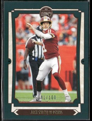 2019 Panini Legacy Green /100 Alex Smith #99 Red Skins