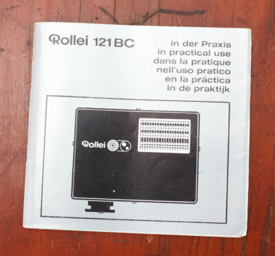 、 ROLLEI 121 BC INSTRUCTION BOOK/195328 | eBay