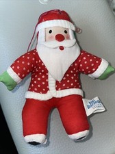 Vintage Dan Brechner Santa Claus Fabric Christmas Ornament Plush