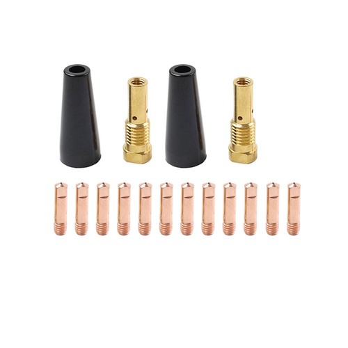 Kit 16 pezzi punta ugello senza gas Flux Core K3493-1 030/035 per torcia senza gas MB14AK - Foto 15 di 22