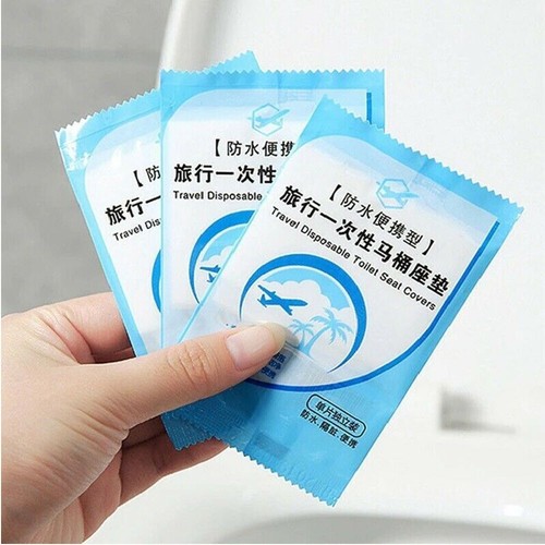 50PCS Travel Disposable Toilet Seat Cover Waterproof Portable WC Pad Toilet Mat - Bild 5 von 11