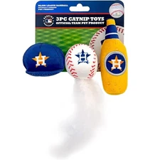 MLB Plush Toy Complete Set of 3 piece Cat Toys filled with Fresh Catnip