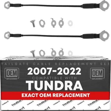 Tailgate Cable Set for Tundra - Support Straps, Metal, 17.75" Long.