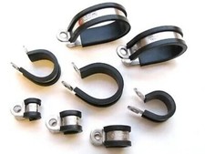 60 x Assorted Pack of Rubber Lined JCS P Clips  5 - 35mm EPDM Lined