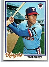 1978 Topps Baseball Card Single - #337 Tom Grieve