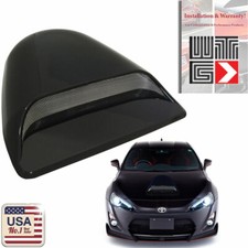 Jdm Universal Black Abs Plastic Racing Air Flow Vent Turbo Hood Scoop Cover 1a