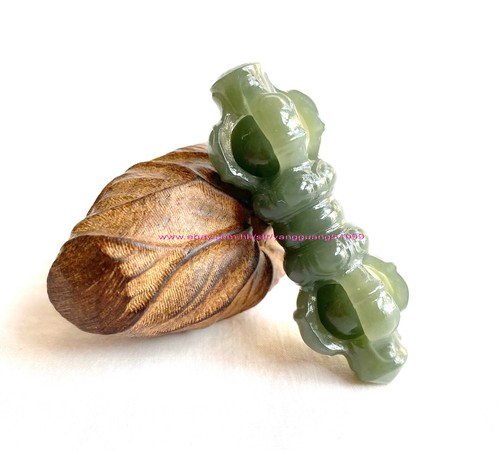 Colgante Arma Vajra Jade Natural Hotan Unisex Jade Vajra Collar Colgante Y032 - Imagen 11 de 88