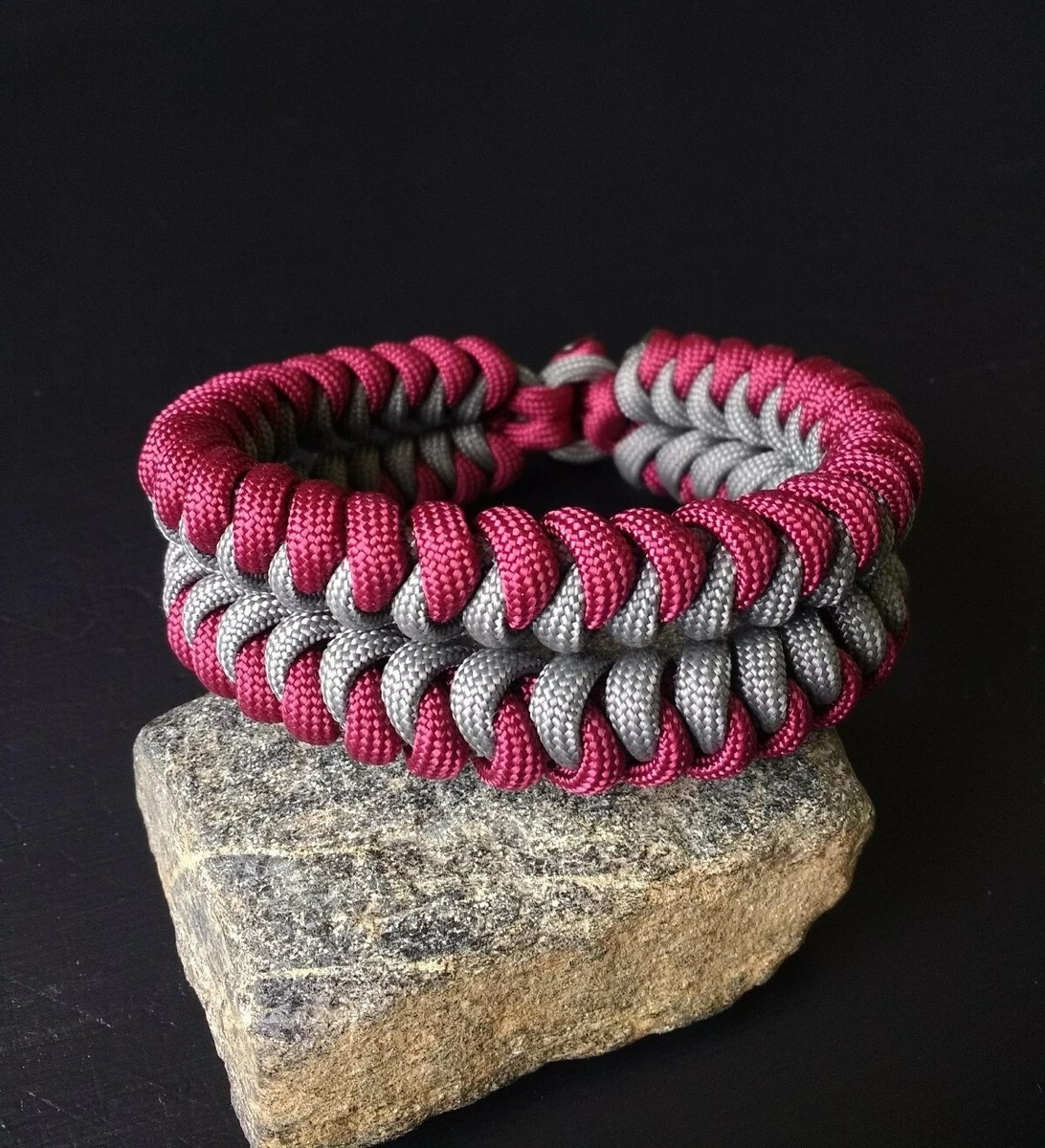 Handmade Double Snake Knot Paracord Bracelet for a 8 Wrist