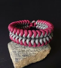Handmade "Double Snake Knot" Paracord Bracelet for a 8" Wrist 