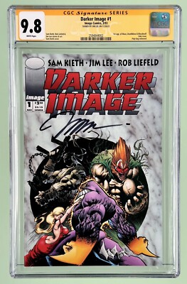 Darker Image #1 (CGC 9.8) 1st Maxx, Deathblow, & Bloodwulf. Signed by Jim Lee