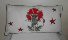 PUNK ROCK LION Throw Pillow Rizzy Home - Rachel Kate  11x21" Oblong  - NWT 