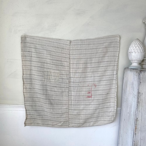 Grainsack grain sack Farmhouse rustic textile antique hand woven linen French c - Picture 7 of 10