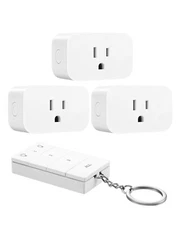 DEWENWILS Plug and Play Remote Control Outlet, 1 Remote and 3 Outlets  15A/1875W