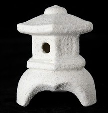 Miniature Japanese Ceramic Pagoda for Bonsai, Zen Garden - 2.25"x 2.25"x 2.75"