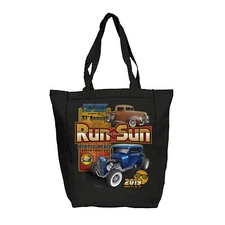 2019 Run to the Sun classic car show black tote bag Myrtle Beach SC