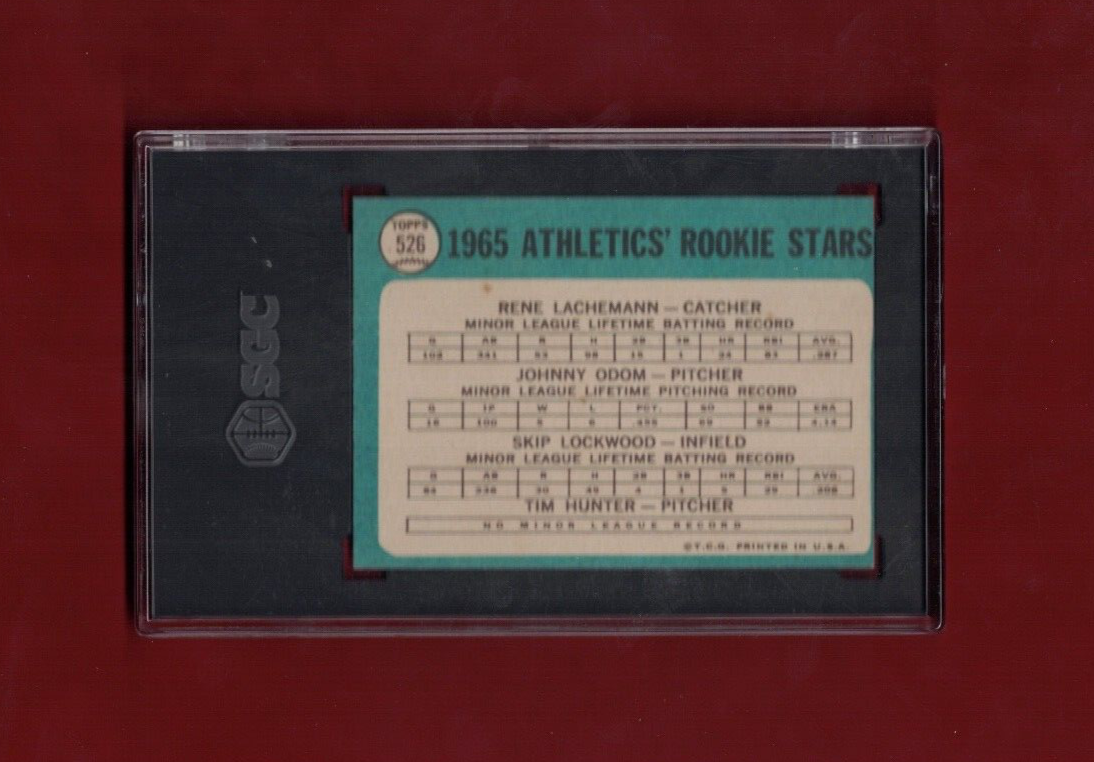 1965 Topps Jim " CATFISH " Hunter ( A's ) SGC 7 HIGH NUMBER Rookie Card