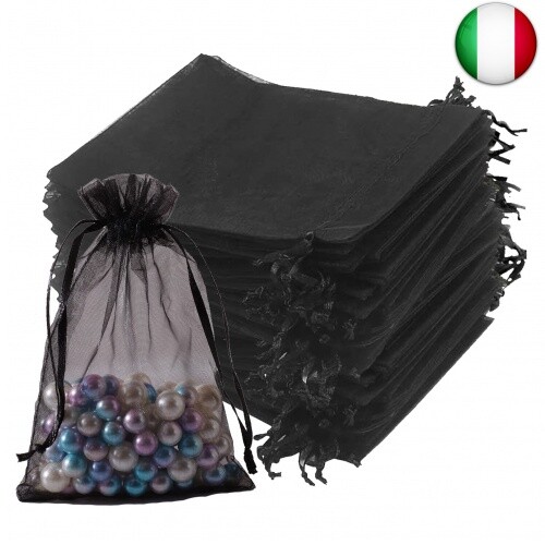 dogmoon 50 sacchetti regalo in organza, 15 × 20 cm, in organza, con coulisse,