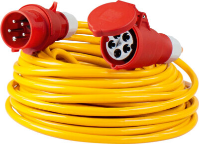 CEE Verlängerungskabel 10-50m 400V 16A 32A 5-polig Starkstrom Phasenwender IP44