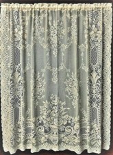 Fontaine Lace Panel 60" x 82" Cotton Blend Ivory Bedroom Livingroom Dining Room