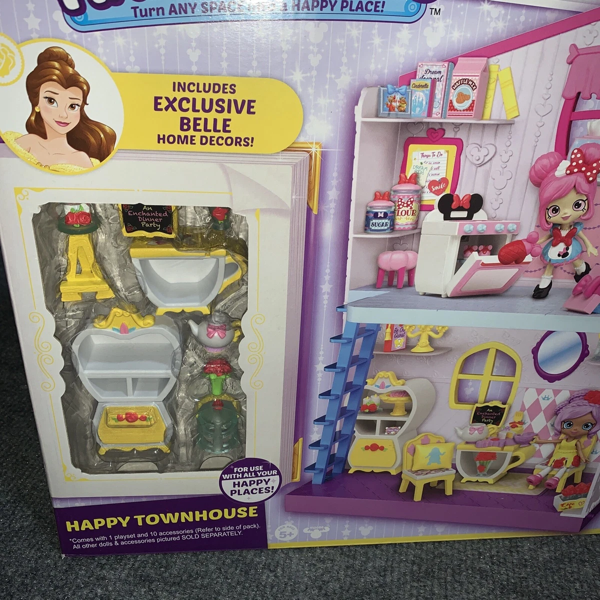 Disney Happy Places Happy Townhouse Playset Rare Exclusive Belle