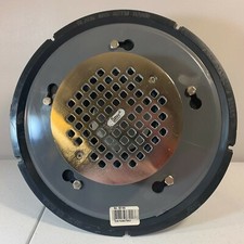 Oatey 72366 PVC Adjustable Commercial Round Drain with 8" Cast CHR Grate 6" Top