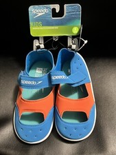 Speedo Boy  s Blue/Aqua Splash Hybrid Water Shoes Size S 5-6 New