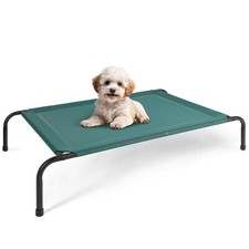 42x25.5x8 Inch Elevated Dog Bed Portable Dog Cots Beds Indoor  Outdoor Green