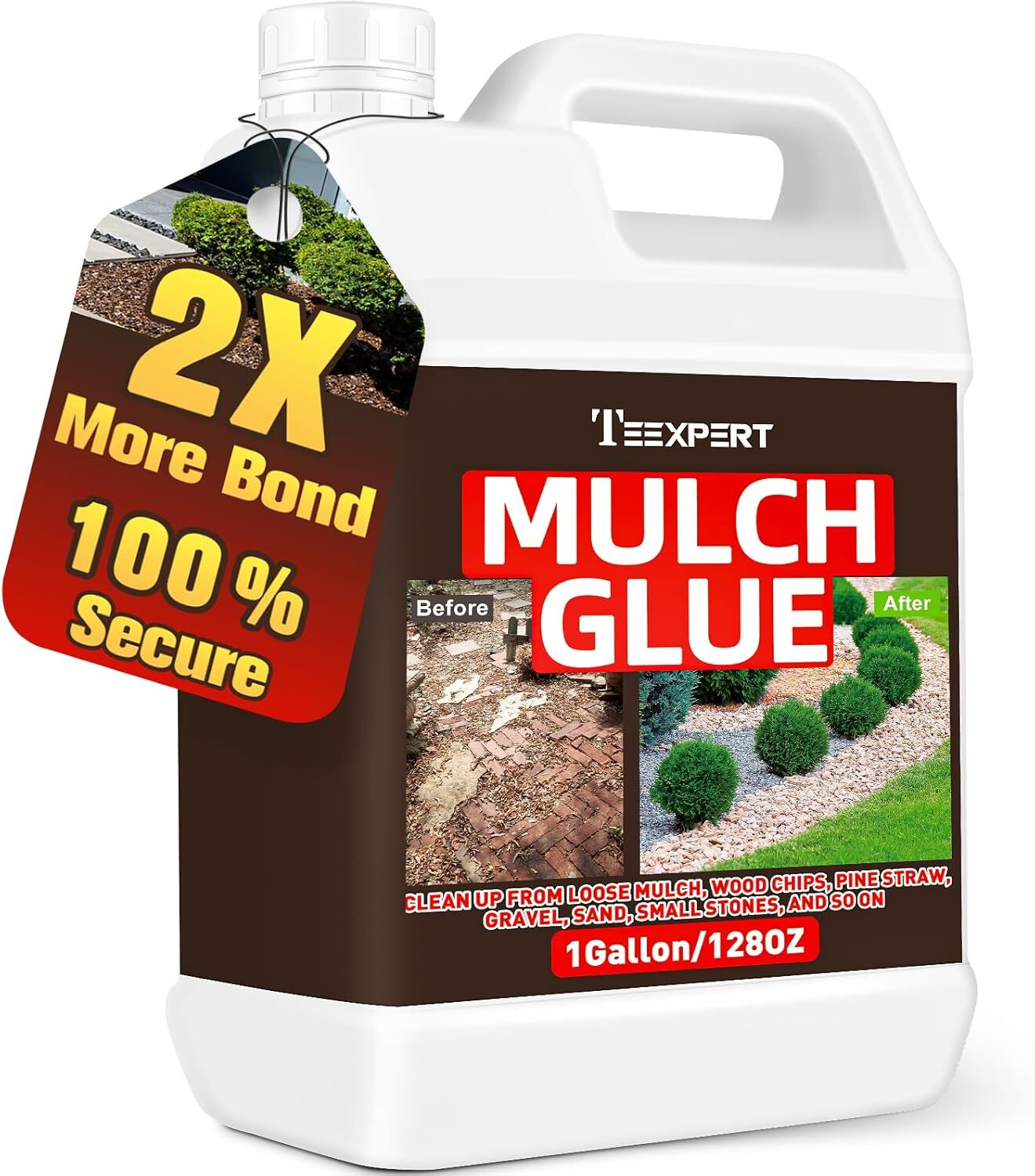 Strong Mulch Glue for Landscaping Rocks and Stone 1 Gallon 128 oz
