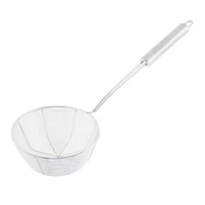 Kitchenware Stainless Steel Strainer Colander Sieve Ladle Scoop 13.5cm Dia