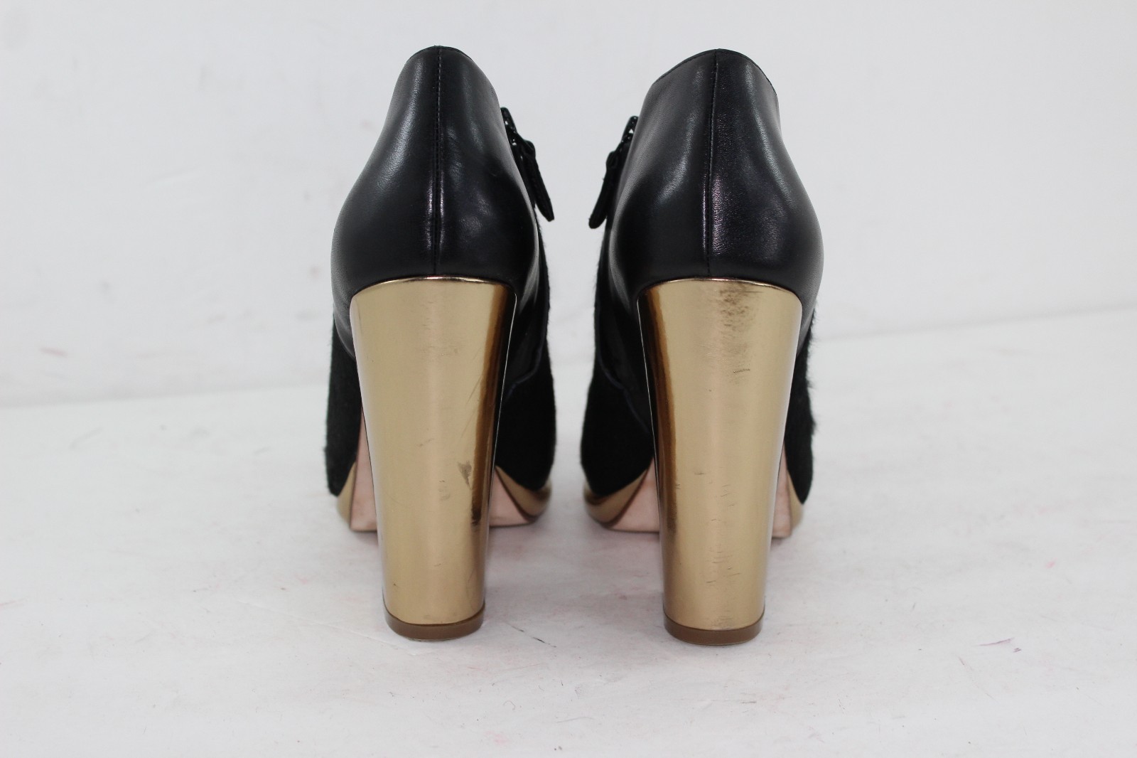 COLE HAAN REAL FUR DYED COW SIZE 8 B BALCK BALCK BALCK IN PRISTINE CONDITION a5e5c2 COLE HAAN REAL FUR DYED COW SIZE 8 B BALCK BALCK BALCK IN PRISTINE CONDITION a5e5c2