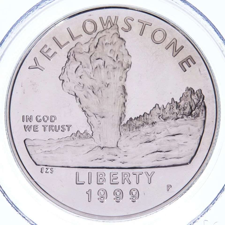 1999-P Silver Commemorative Yellowstone Round Graded by PCGS as PR69DCAM - Image 3 of 4
