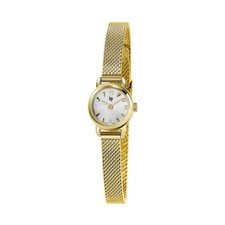 Lip 671265 Women's Gold Stainless Steel White Dial Quartz Bracelet Watch 18.5 mm