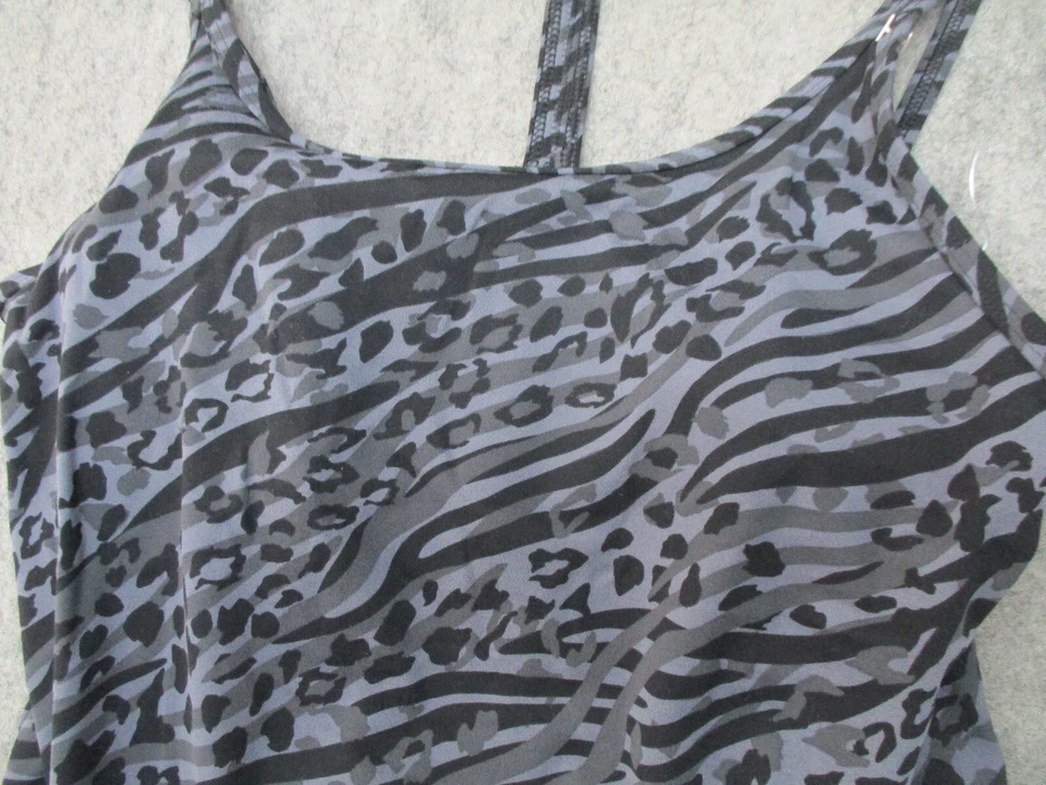 Victoria Secret PINK Top Womens Large Gray Black Ladies Swim Wear Swimming  - Image 2 of 4