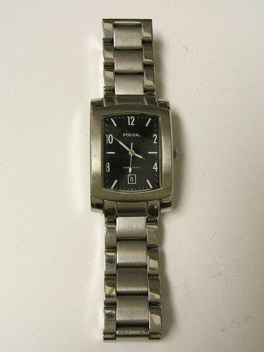 (M) FOSSIL ARKITEKT SILVER BLACK DIAL 