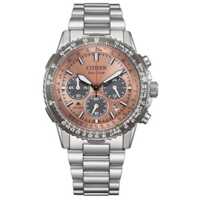 Citizen Promaster Sky CA4664-60X Eco-Drive Salmon Dial Chronograph Men Watch New