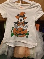 Disney Halloween Outfit Top  Tulle Skirt Size 4T
