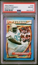 PSA 8 NM-MINT 1994 FINEST REFRACTOR CORTEZ KENNEDY #101 SEAHAWKS HOF FRESH GRADE