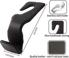 Headrest Hooks for Purses and Bags, Car Back Seat Headrest Hanger Vehicle Bei...