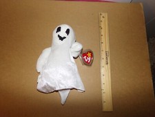 1999 RARE  RETIRED TY BEANIE BABY SHEETS THE HALLOWEEN GHOST 7" NEW