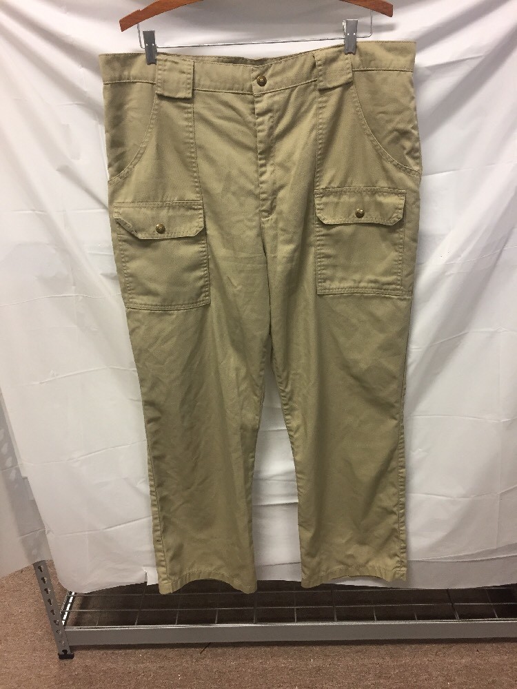 REI Men's Pants Size 38 X 32 Khaki Organic Cotton Hiking Outdoors