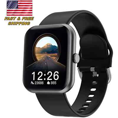 Ideapro I8 Smartwatch 1.7'' Touch Screen Waterproof IP67 Fitness Tracker Black