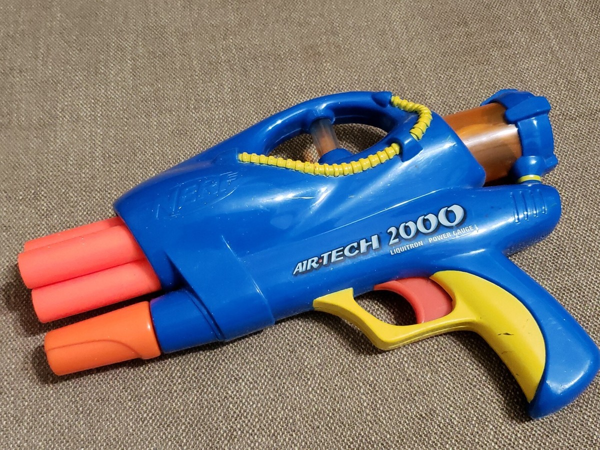 Nerf Air Tech 2000 Liquitron Power Gauge Blaster-Blue-tested/works