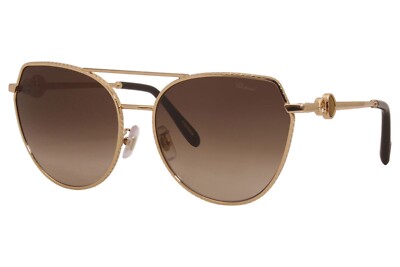 Chopard SCHC87S 08FC Sunglasses Women's Rose Gold-Brown/Brown Gradient Lens 60mm