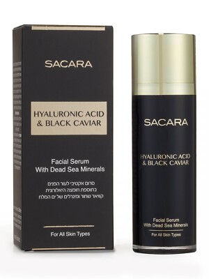 FACIAL SERUM WITH DEAD SEA MINERALS & HYALURONIC ACID & BLACK CAVIAR 30ML