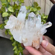 410g Natural White Clear Quartz Crystal Cluster Raw Healing Specimen