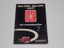 INNOCENTI MINI 1000-MINI 1001-MINI MATIC LIBRETTO USO E MANUTENZIONE 1973