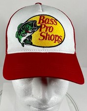 Embroidered Red White Bass Pro Shops Mesh Truckers Youth Snapback Hat Cap