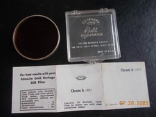 Ednalite Chrom A 85 Filter, 1956 Warranty Paper, no Size Given, unthreaded.
